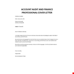Covering letter for accountant job example document template