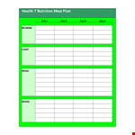 Create a Healthy Diet with Our Meal Plan Template example document template
