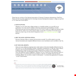 Fact Sheet Template - Benefits for Students and Veterans at School example document template