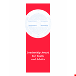 Youth Leadership Award Template example document template