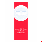 Youth Leadership Award Template example document template 