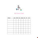 Free Printable Girl Chore Chart example document template