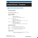 Professional Academic example document template