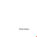 Formal Thank You Letter For Post Interview example document template