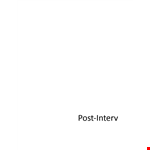 Formal Thank You Letter For Post Interview example document template 