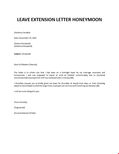 Leave extension