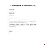 Leave extension example document template 