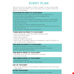 Event Planning Template - Support your Events with Prior Organization example document template