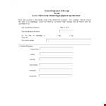 Lease Acknowledgement example document template