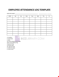 Employee Attendance Log Template