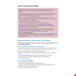 Employee Final Warning Letter Template - Improve Performance or Face Consequences example document template