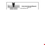 Hr Internship Curriculum Vitae for Management Experience in Muncie example document template