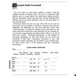 Manage Your Debts Easily: Try Our Debt Snowball Spreadsheet Today! example document template