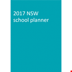 Monthly School Planner example document template