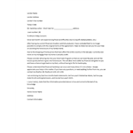 Financial Hardship Letter example document template