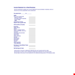 Income Statement Template - Easily Track Your Expenses and Maximize Your Profit example document template