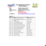 Change Management Board Meeting Example example document template