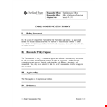 Email Communication Policy  Signed Final example document template