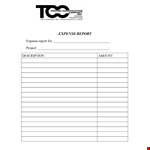 Construction Expense Report Description example document template
