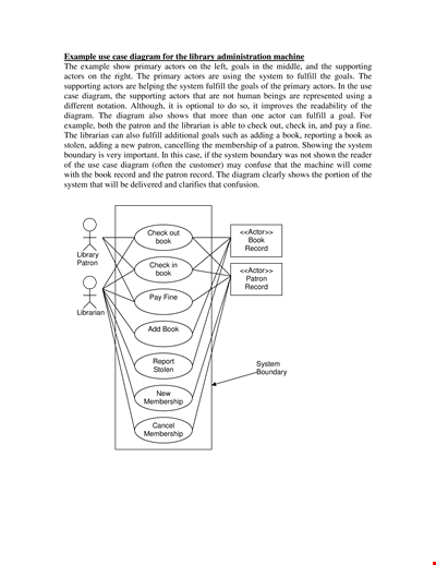 Effective Use Case Template for System: Organize Actions and Actors with Diagram