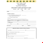 Employment Verification Request Form Template example document template