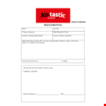 Return to Work Form | Absence Documentation | Signed example document template