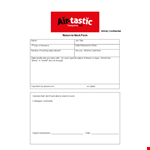 Return to Work Form | Absence Documentation | Signed example document template 