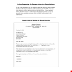 Apology Letter Template for Missed Interview - Unable to Attend example document template 