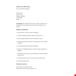 Finance Officer Resume Example example document template