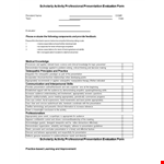 Scholarly Activity Presentation example document template 