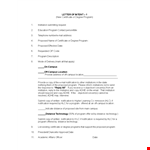 Proposed Campus Program: Letter of Intent example document template