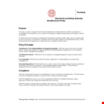 New Business Policy Template example document template
