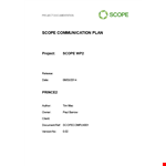 Effective Communication Plan Template example document template