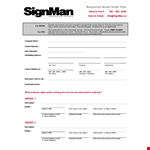 High-Quality Document Templates | Request a Quote Now | Signman example document template