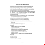 Executive Sous Chef Job Description example document template