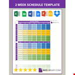 Two Weekly Schedule Template example document template