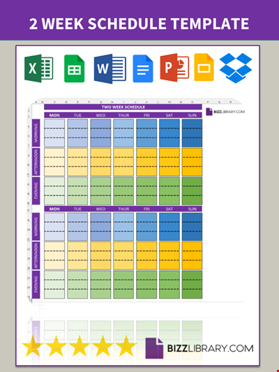 Two Weekly Schedule Template