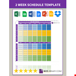 Two Weekly Schedule Template example document template 