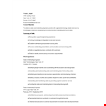 Sales And Marketing Engineer Resume example document template