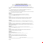 Generic Resume Objective Example example document template