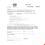 Proof Of Other Income Form example document template