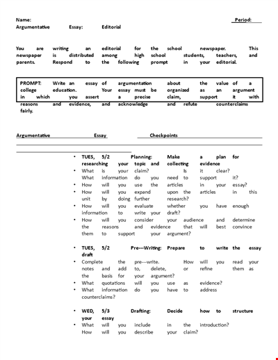 High School Argumentative Essay Sample - Strengthen Your Claim with Persuasive Arguments