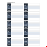 Password List Template - Organize and Secure Your Passwords Effortlessly example document template