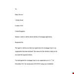 Mortgage Loan Example example document template
