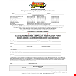 Printable Race Registration Form Template example document template