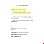 Business  Professional To Whom It May Concern Letter example document template