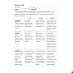 Download Report Card Template - Appropriate Language and Material Demonstrated example document template