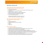 Free Moving Checklist Template - Get Organized with Helpful Moving Tips example document template