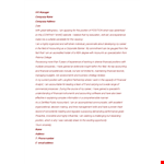 Work Experience Cover Letter example document template