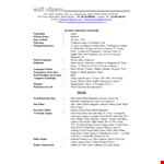Script Resume example document template